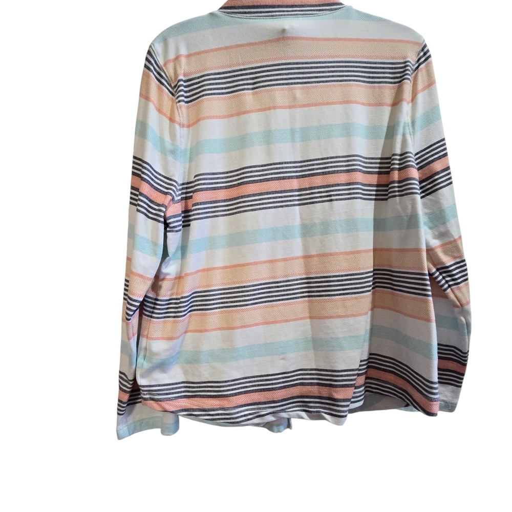 Talbots Womens Striped Multicolor Cotton Jacket - Picture 3 of 5